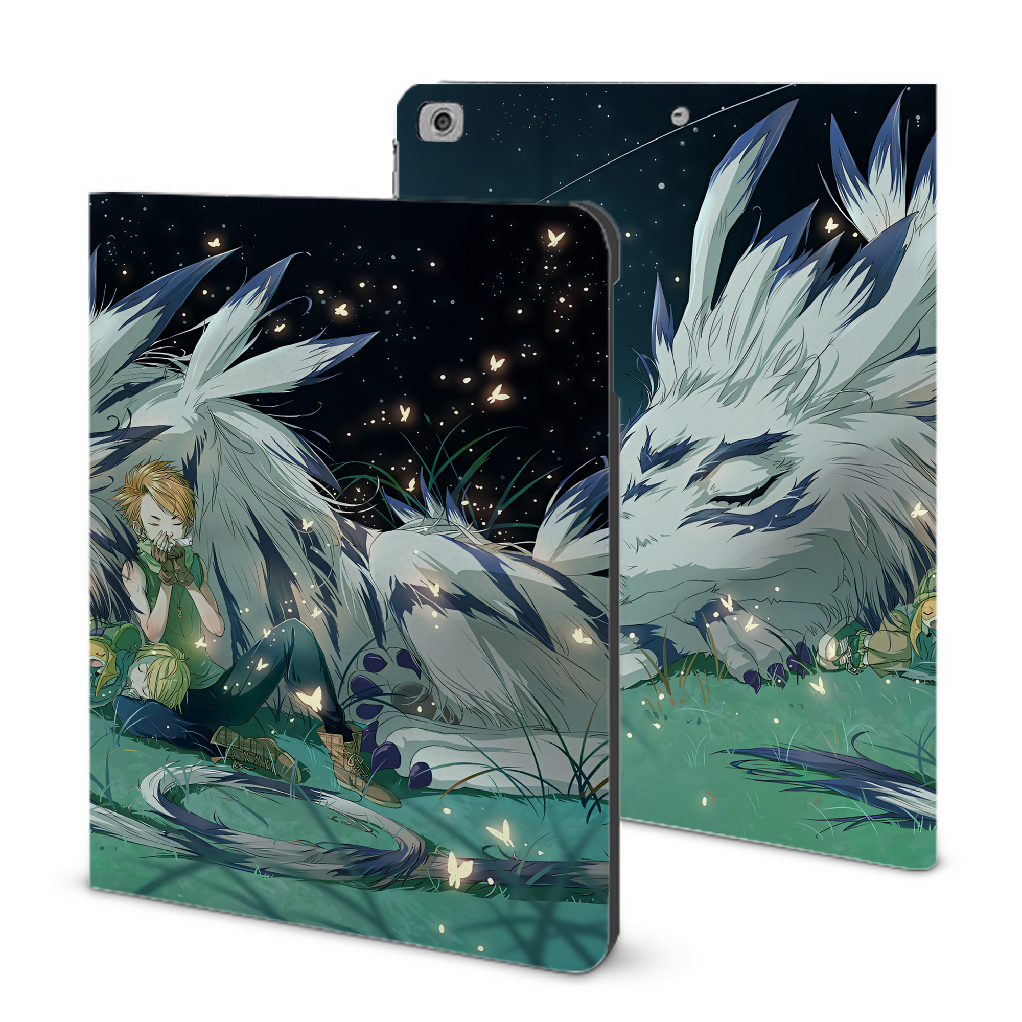 （画像用） Digimon デジタルモンスター/デジモン IPad ケース ブック型 PUレザー TPU 耐衝撃 軽量 薄型 ペン収納なし 全面保護 IPad 各モデル対応